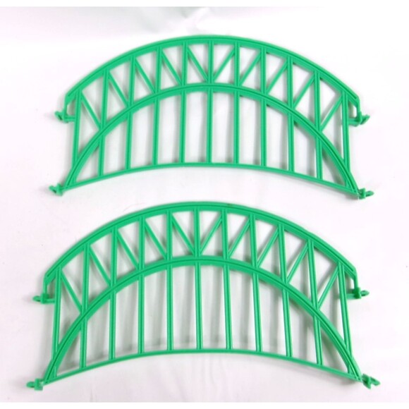 Geotrax Geo Trax Trains Green Bridge Truss Arch Rail Lot of 2 Replacement Parts - Picture 1 of 4